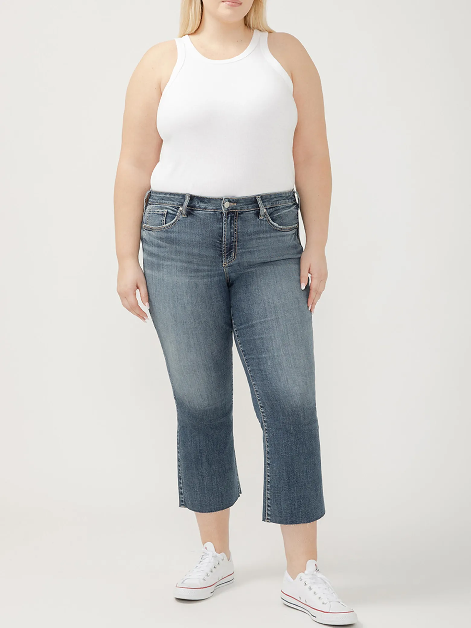 Suki Mid Rise Kick Flare Luxe Stretch Americana Jeans Plus Size