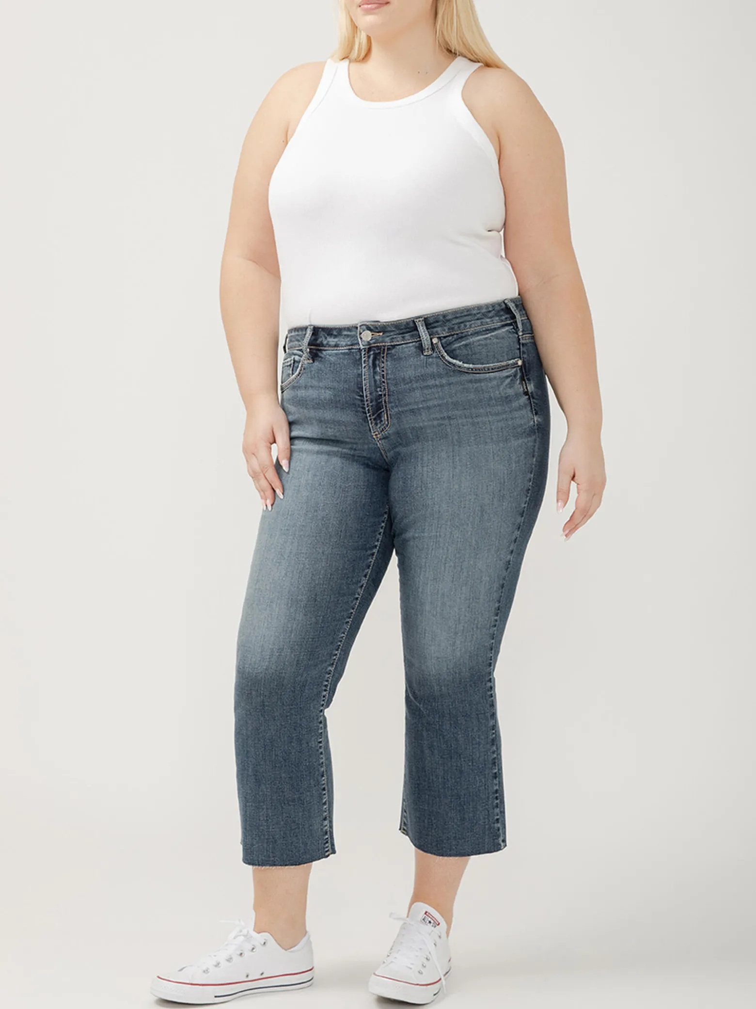 Suki Mid Rise Kick Flare Luxe Stretch Americana Jeans Plus Size