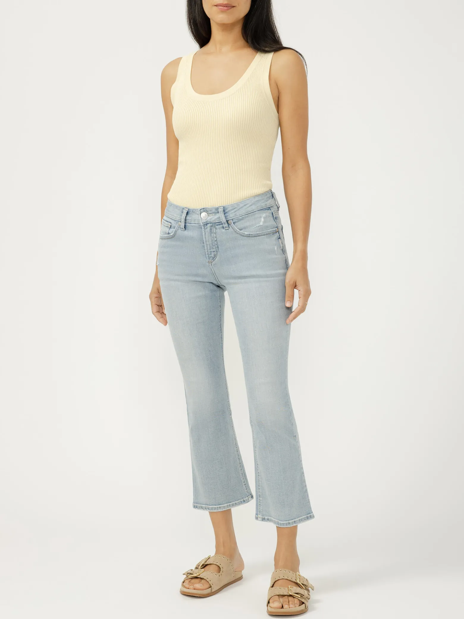Suki Mid Rise Kick Flare Luxe Stretch Jeans