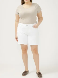 Suki Mid Rise Long Shorts Plus Size