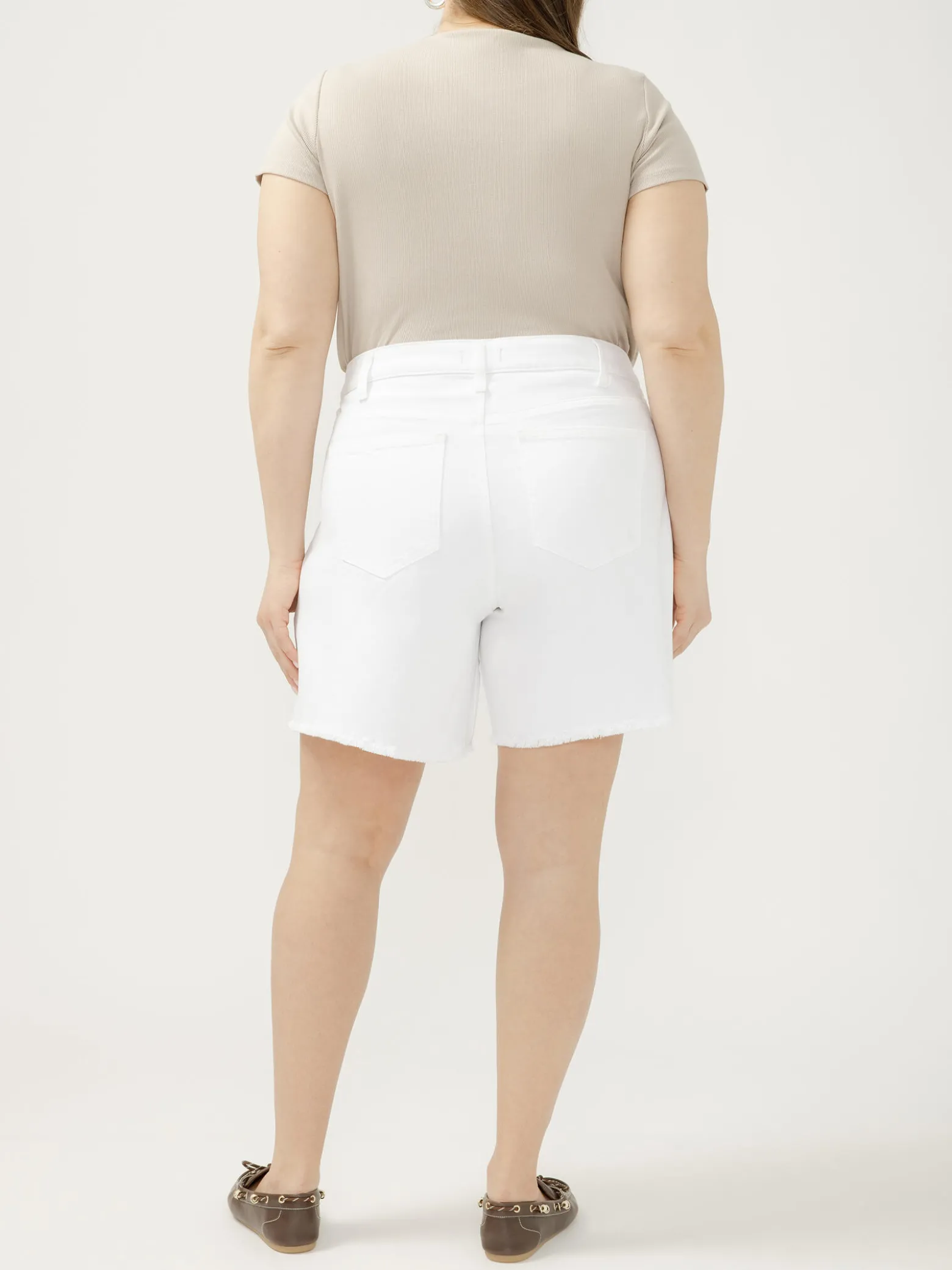 Suki Mid Rise Long Shorts Plus Size