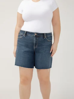 Suki Mid Rise Long Shorts Plus Size