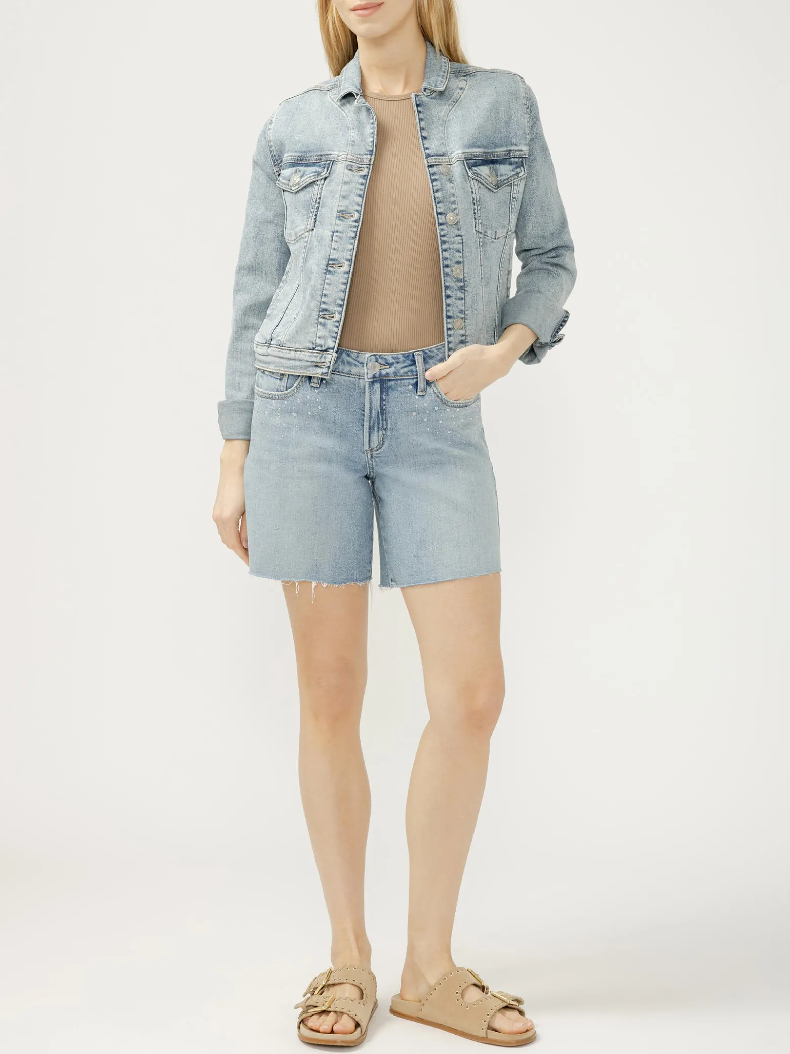 Suki Mid Rise Long Shorts