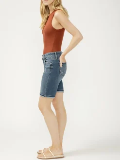 Suki Mid Rise Luxe Stretch Bermuda Shorts