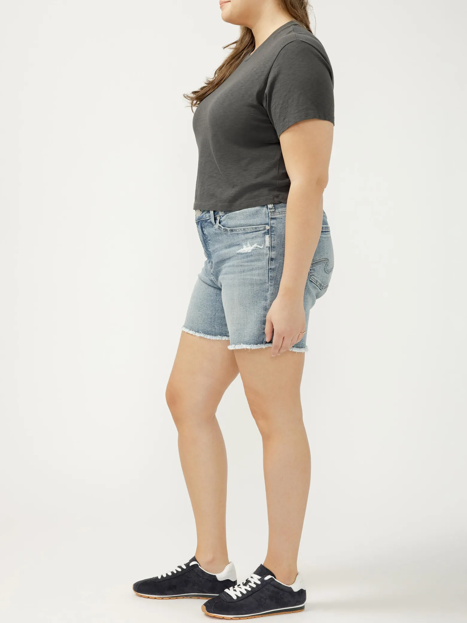 Suki Mid Rise Shorts Plus Size