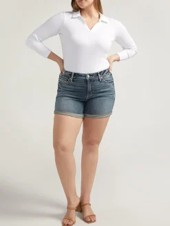 Suki Mid Rise Shorts Plus Size