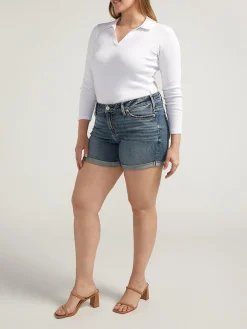Suki Mid Rise Shorts Plus Size