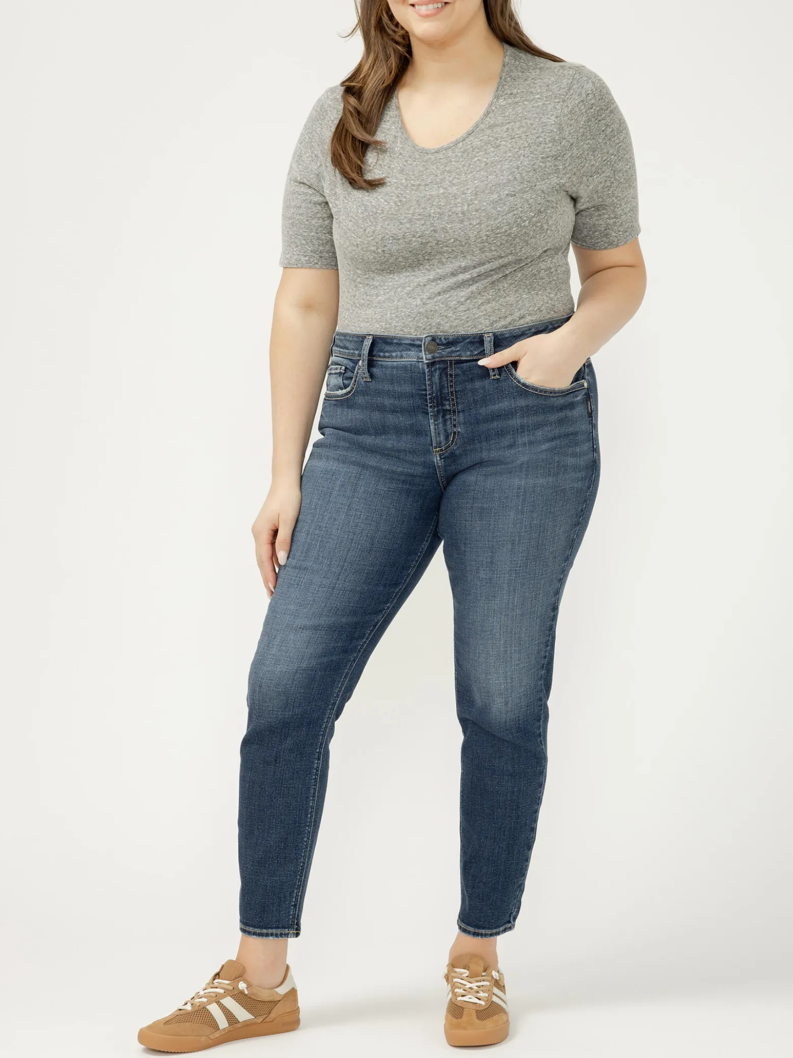 Suki Mid Rise Skinny Jeans Plus Size