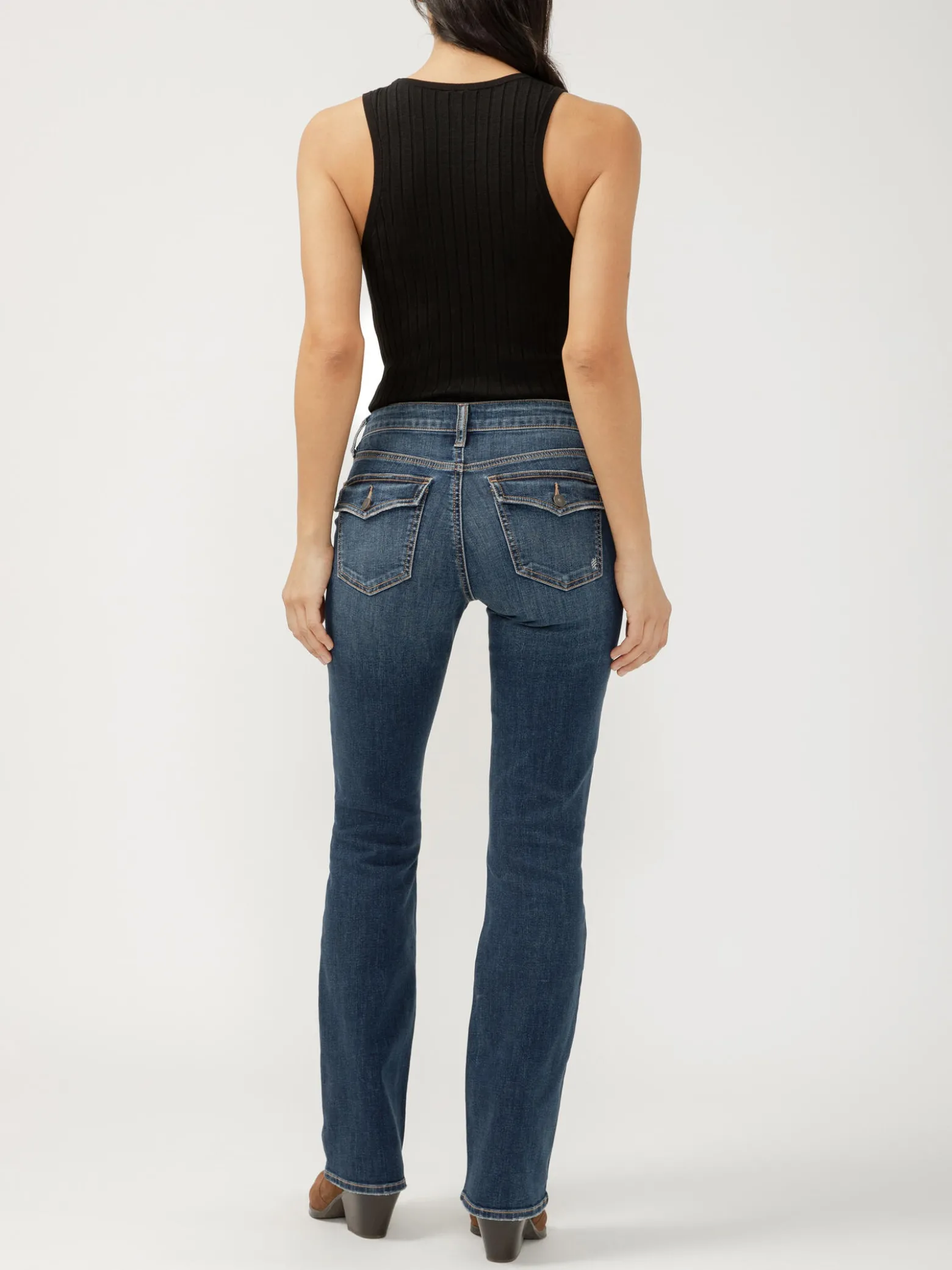 Suki Mid Rise Slim Bootcut Jeans