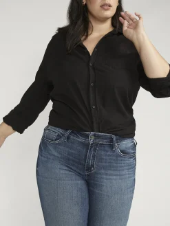 Suki Mid Rise Slim Bootcut Jeans Plus Size