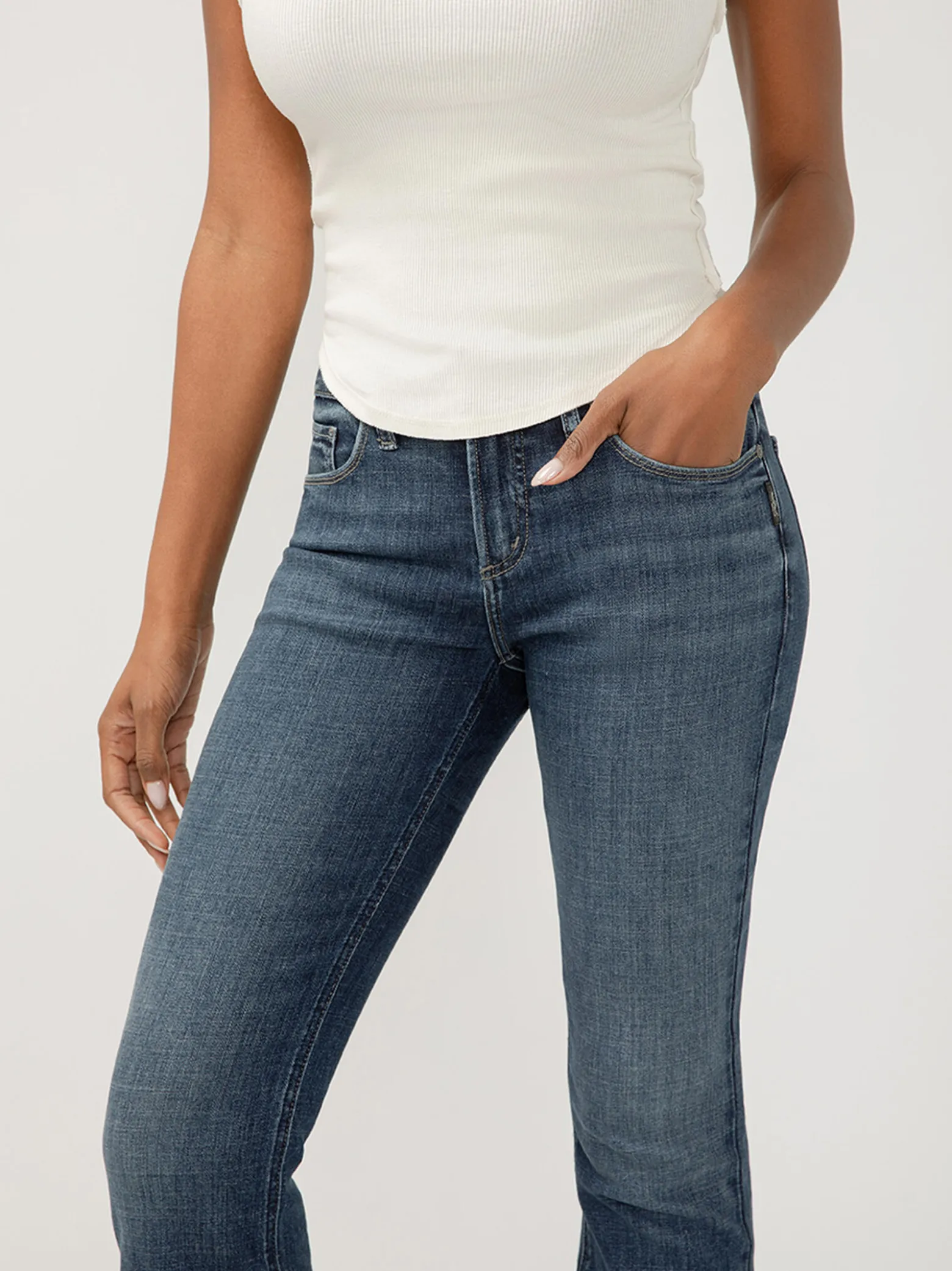 Suki Mid Rise Slim Bootcut Luxe Stretch Jeans