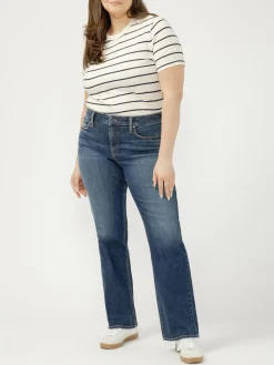 Suki Mid Rise Slim Bootcut Jeans Plus Size