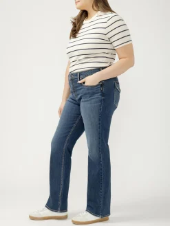 Suki Mid Rise Slim Bootcut Jeans Plus Size