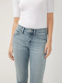 Suki Mid Rise Straight Crop Luxe Stretch Jeans
