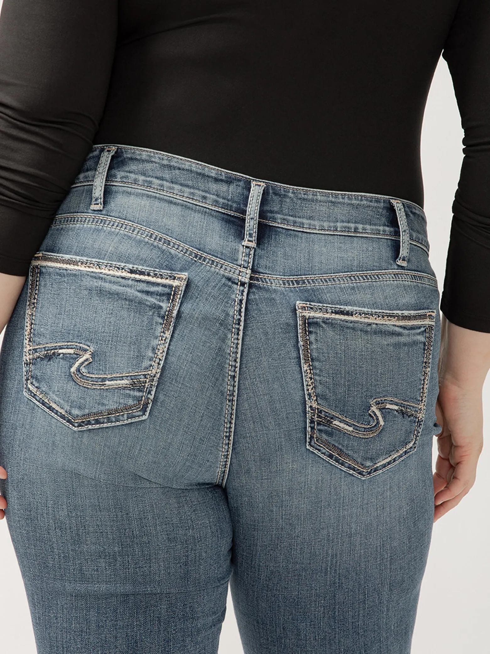 Suki Mid Rise Straight Leg Luxe Stretch Jeans Plus Size