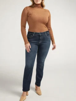 Suki Mid Rise Straight Leg Jeans Plus Size