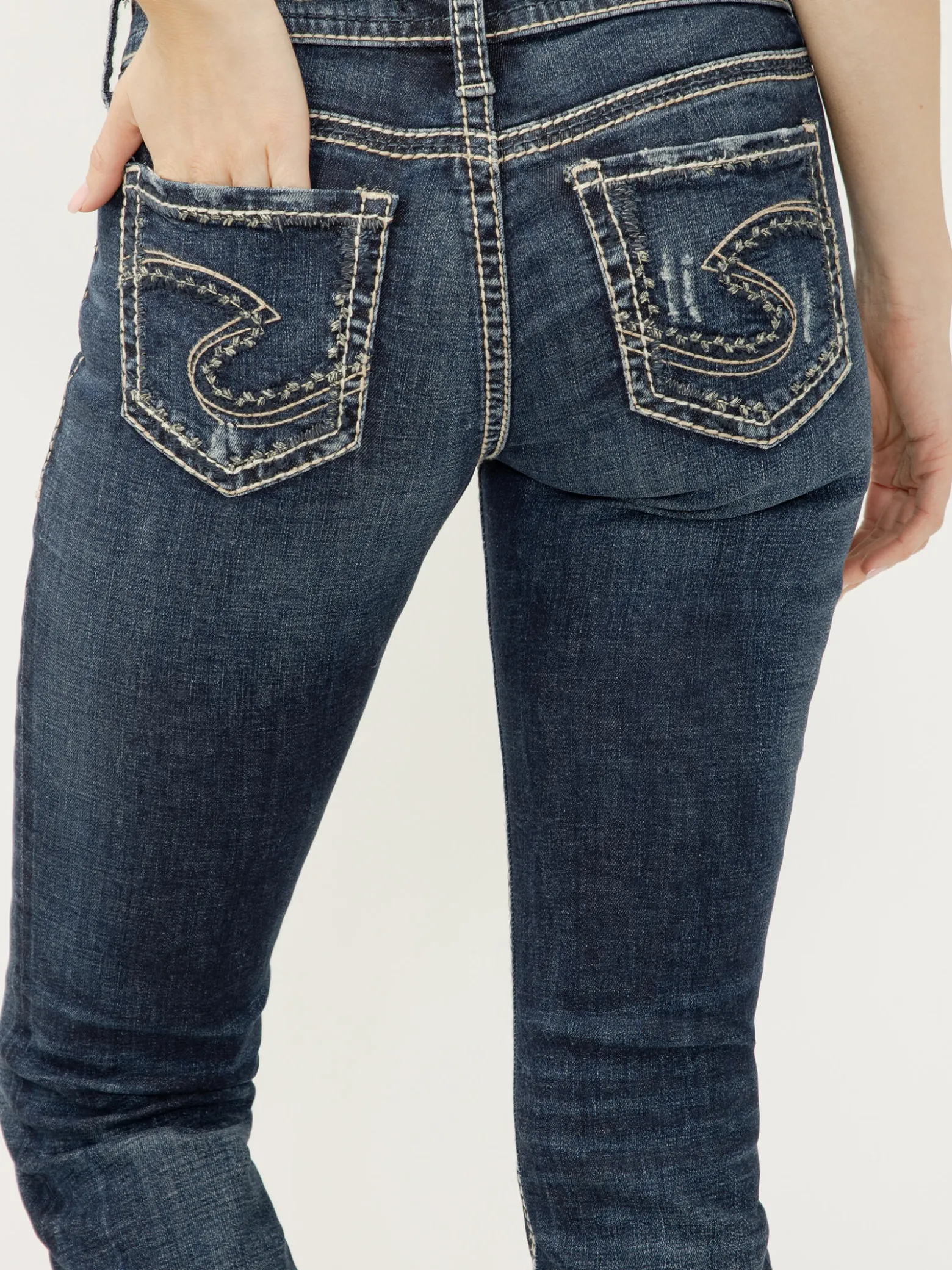 Suki Mid Rise Straight Leg Jeans
