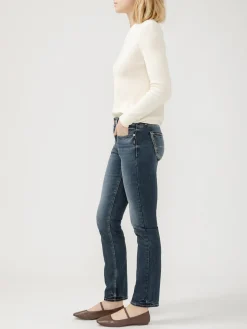 Suki Mid Rise Straight Leg Jeans