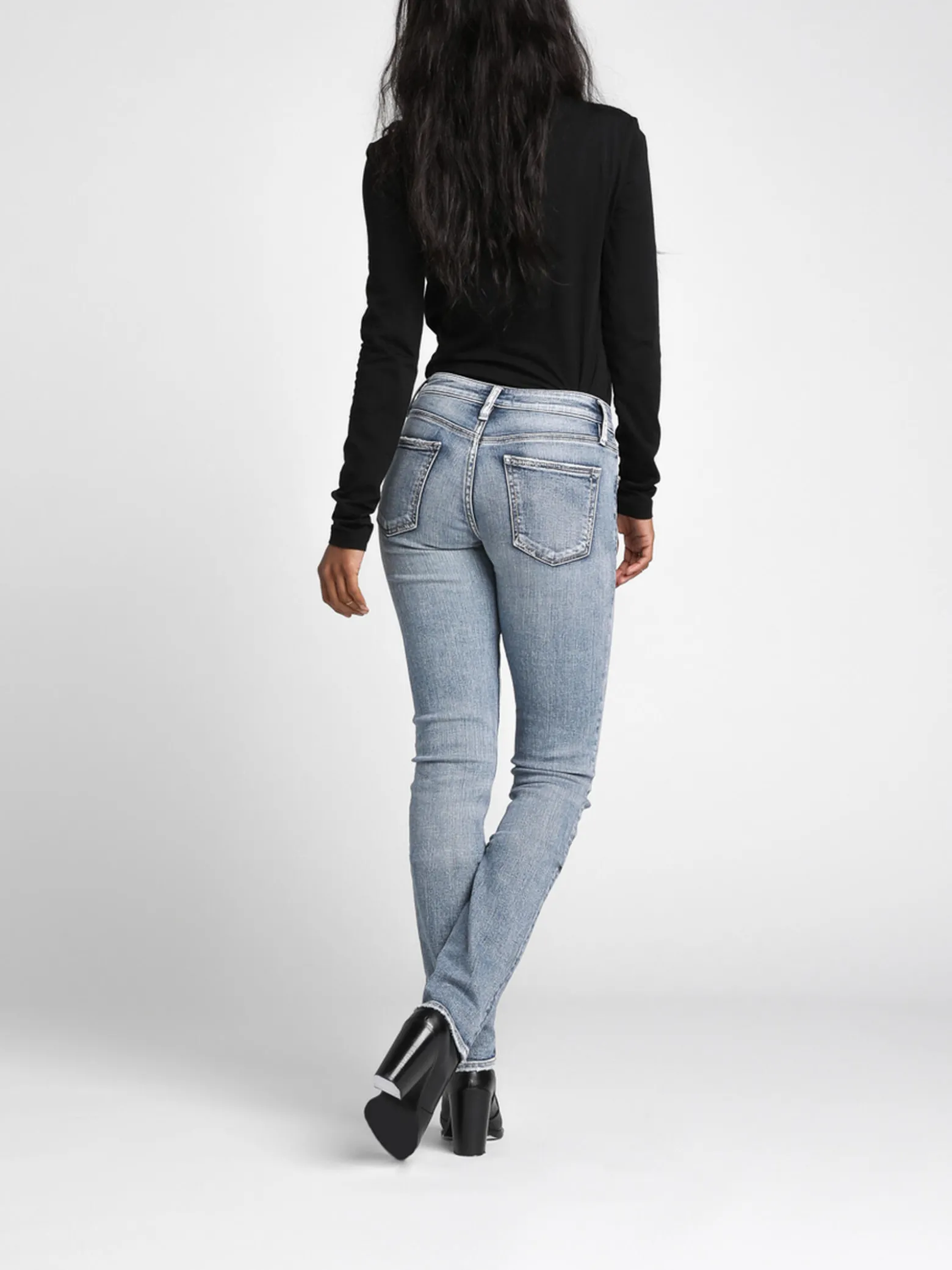 Suki Mid Rise Straight Leg Jeans