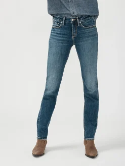 Suki Mid Rise Straight Leg Luxe Stretch Jeans