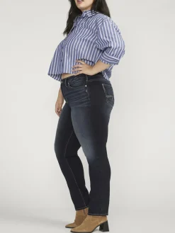 Suki Mid Rise Straight Leg Jeans Plus Size