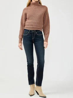Suki Mid Rise Straight Leg Luxe Stretch Jeans
