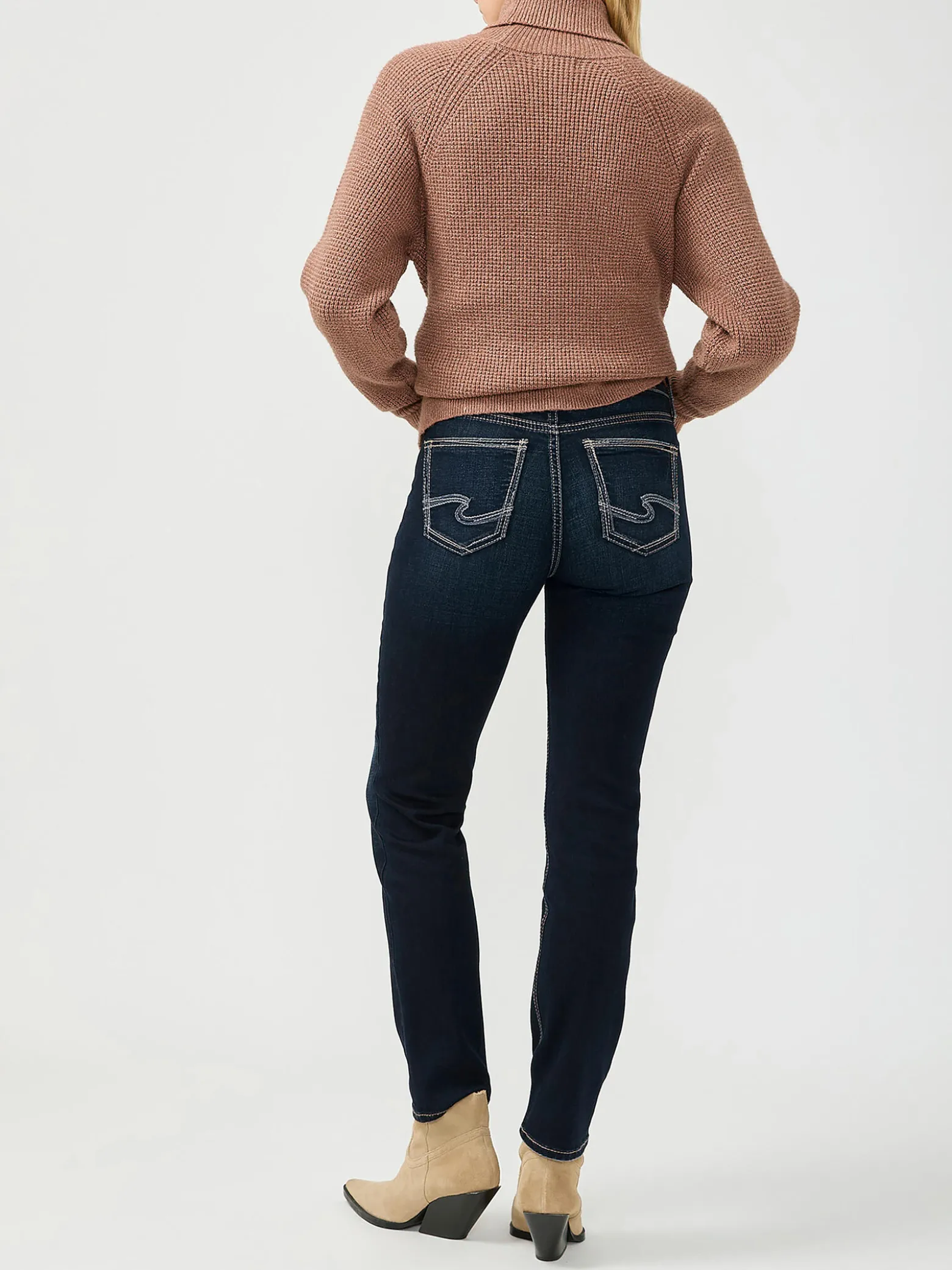 Suki Mid Rise Straight Leg Luxe Stretch Jeans