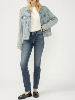 Suki Mid Rise Straight Leg Jeans