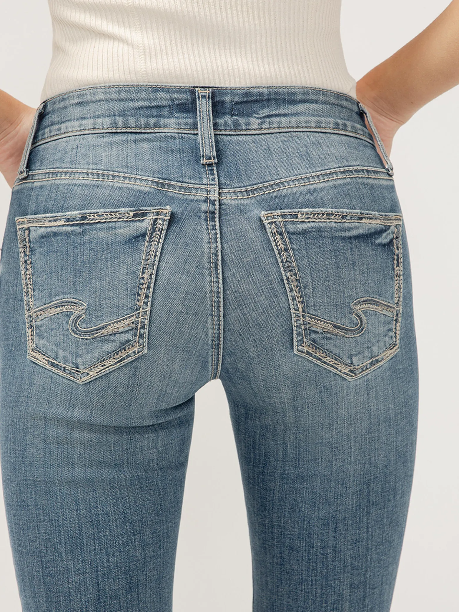 Suki Mid Rise Straight Leg Jeans