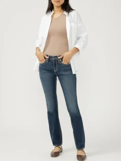 Suki Mid Rise Straight Leg Jeans