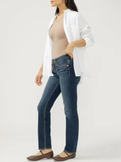 Suki Mid Rise Straight Leg Jeans