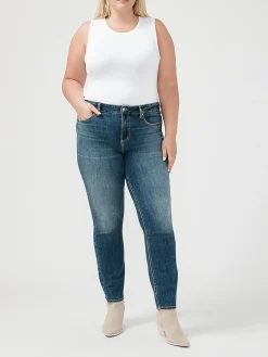 Suki Mid Rise Straight Leg Luxe Stretch Jeans Plus Size