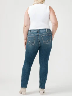Suki Mid Rise Straight Leg Luxe Stretch Jeans Plus Size