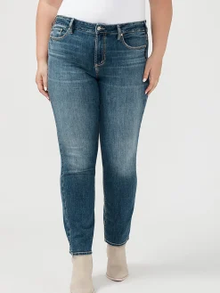 Suki Mid Rise Straight Leg Luxe Stretch Jeans Plus Size