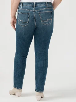 Suki Mid Rise Straight Leg Luxe Stretch Jeans Plus Size