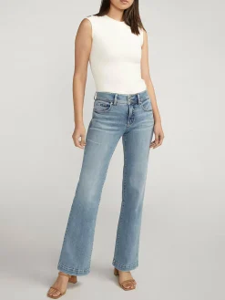 Suki Mid Rise Trouser Leg Jeans
