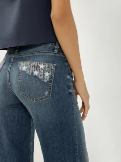 Suki Mid Rise Wide Leg Americana Luxe Stretch Jeans