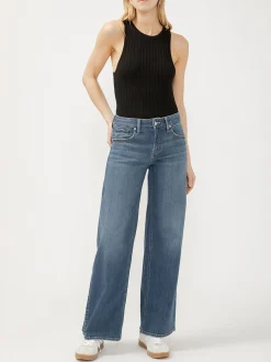 Suki Mid Rise Wide Leg Jeans
