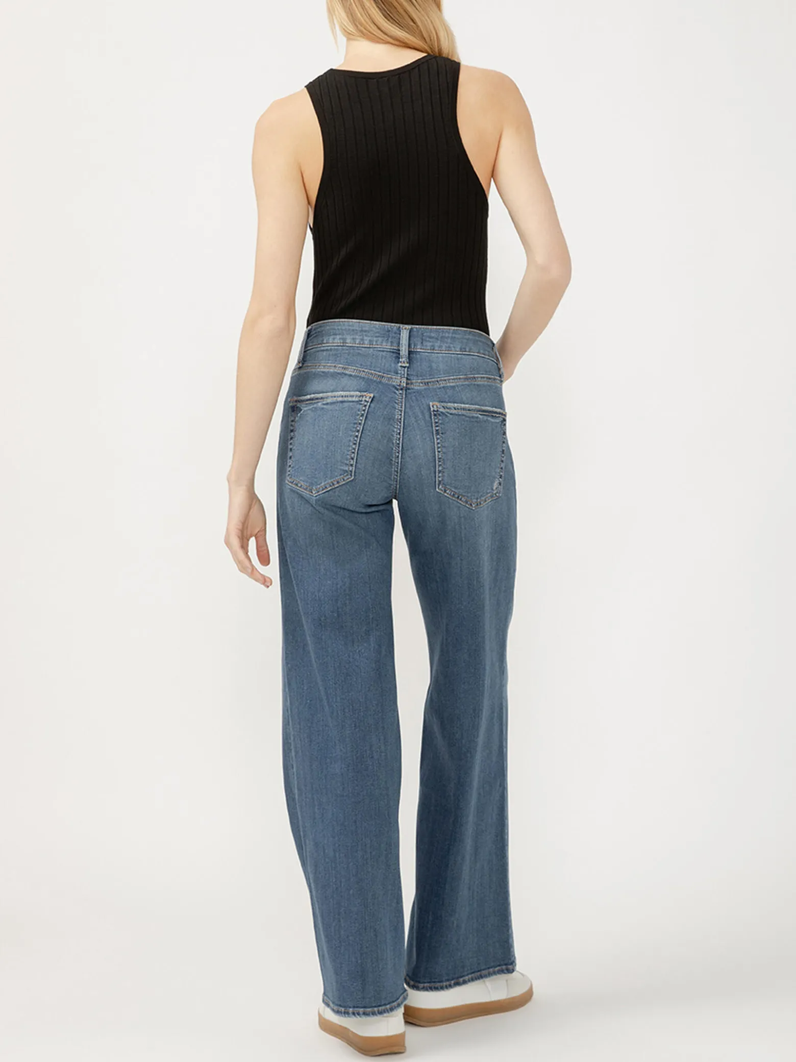 Suki Mid Rise Wide Leg Jeans
