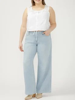 Suki Mid Rise Wide Leg Jeans Plus Size