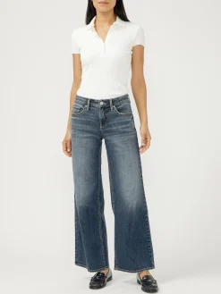 Suki Mid Rise Wide Leg Jeans
