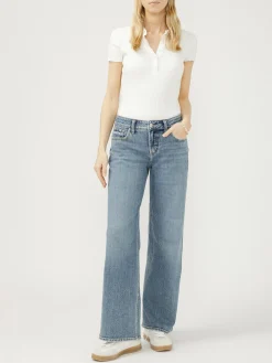 Suki Mid Rise Wide Leg Jeans