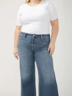 Suki Mid Rise Wide Leg Jeans Plus Size