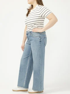 Suki Mid Rise Wide Leg Jeans Plus Size