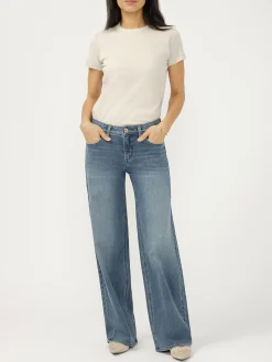 Suki Mid Rise Wide Leg Jeans