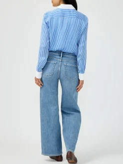 Suki Mid Rise Wide Leg Knit Flex Jeans