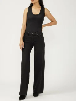 Suki Mid Rise Wide Leg Luxe Stretch Jeans