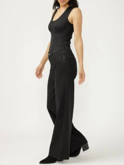 Suki Mid Rise Wide Leg Luxe Stretch Jeans