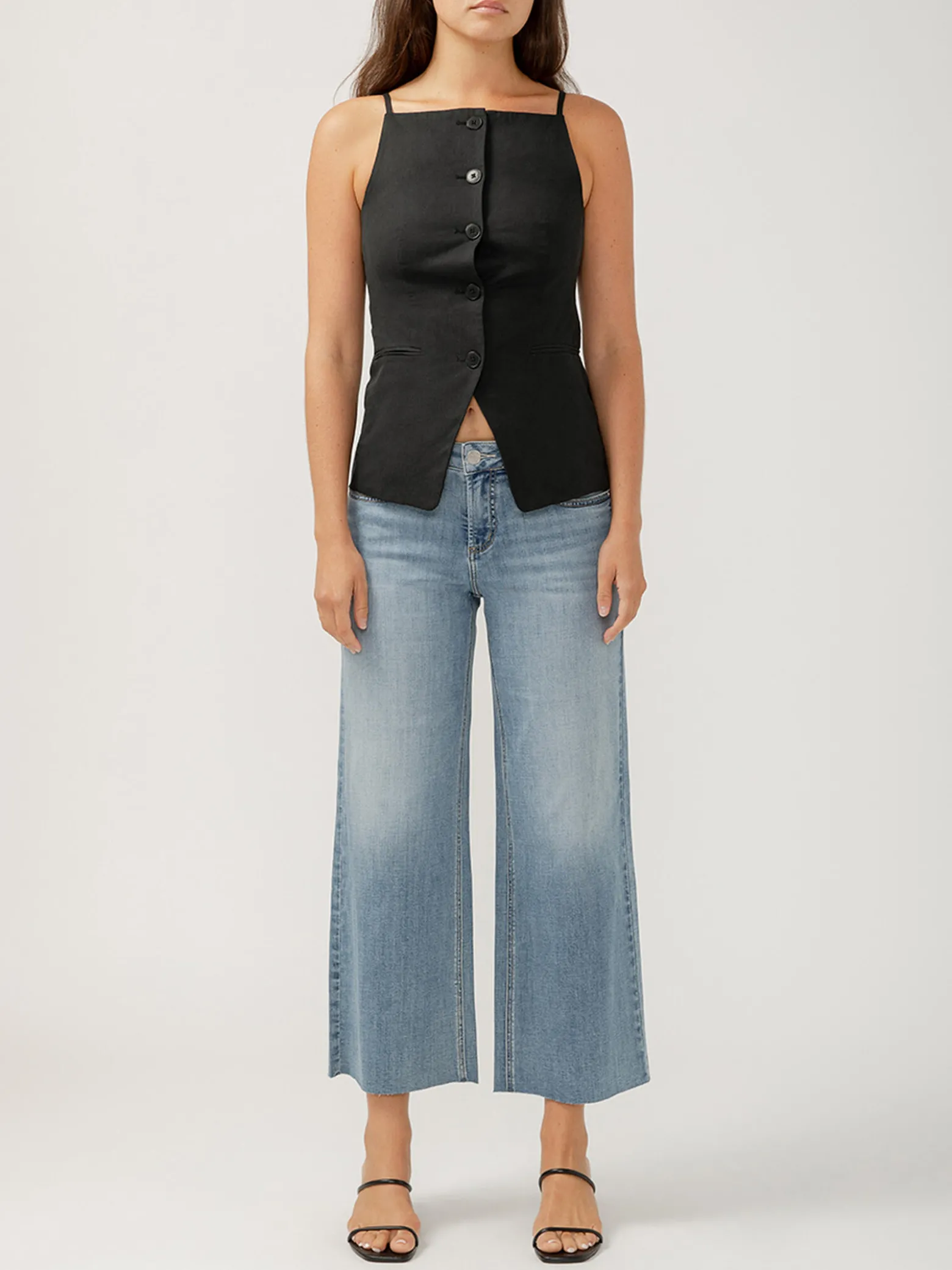 Suki Mid Rise Wide Leg Luxe Stretch Jeans
