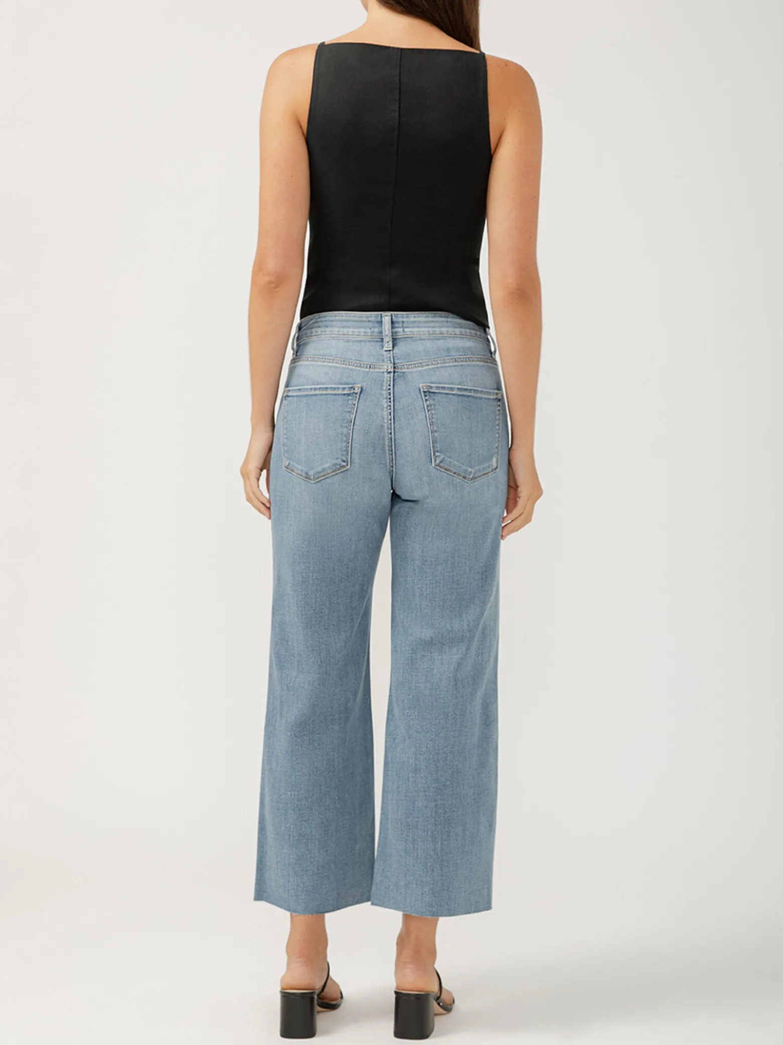 Suki Mid Rise Wide Leg Luxe Stretch Jeans